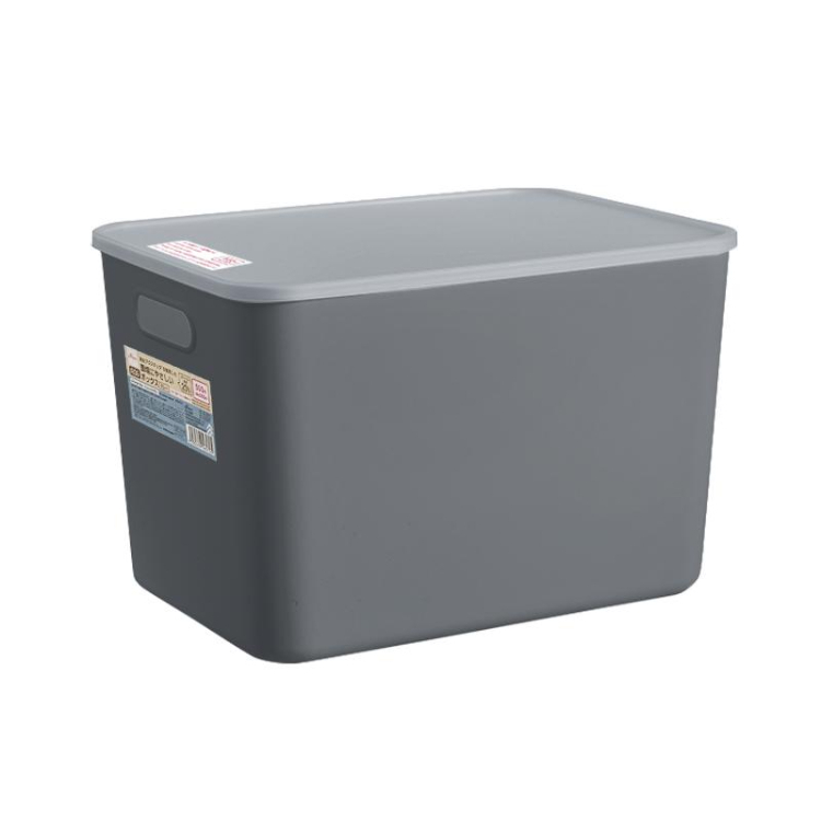 附蓋收納箱/灰 26×24×36.5cm