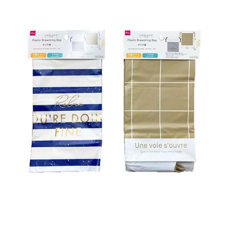 束口袋/條紋 37×45×10cm