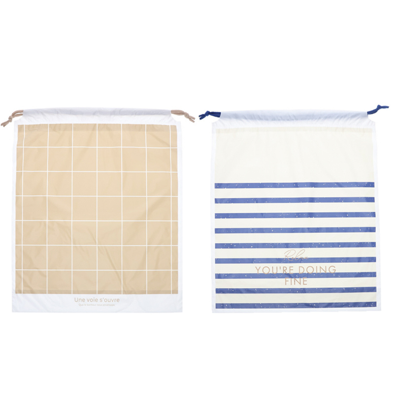 束口袋/條紋 37×45×10cm