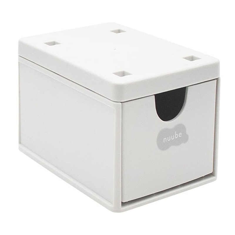 nuube系列桌上抽屜盒/白 7×6.3×10cm