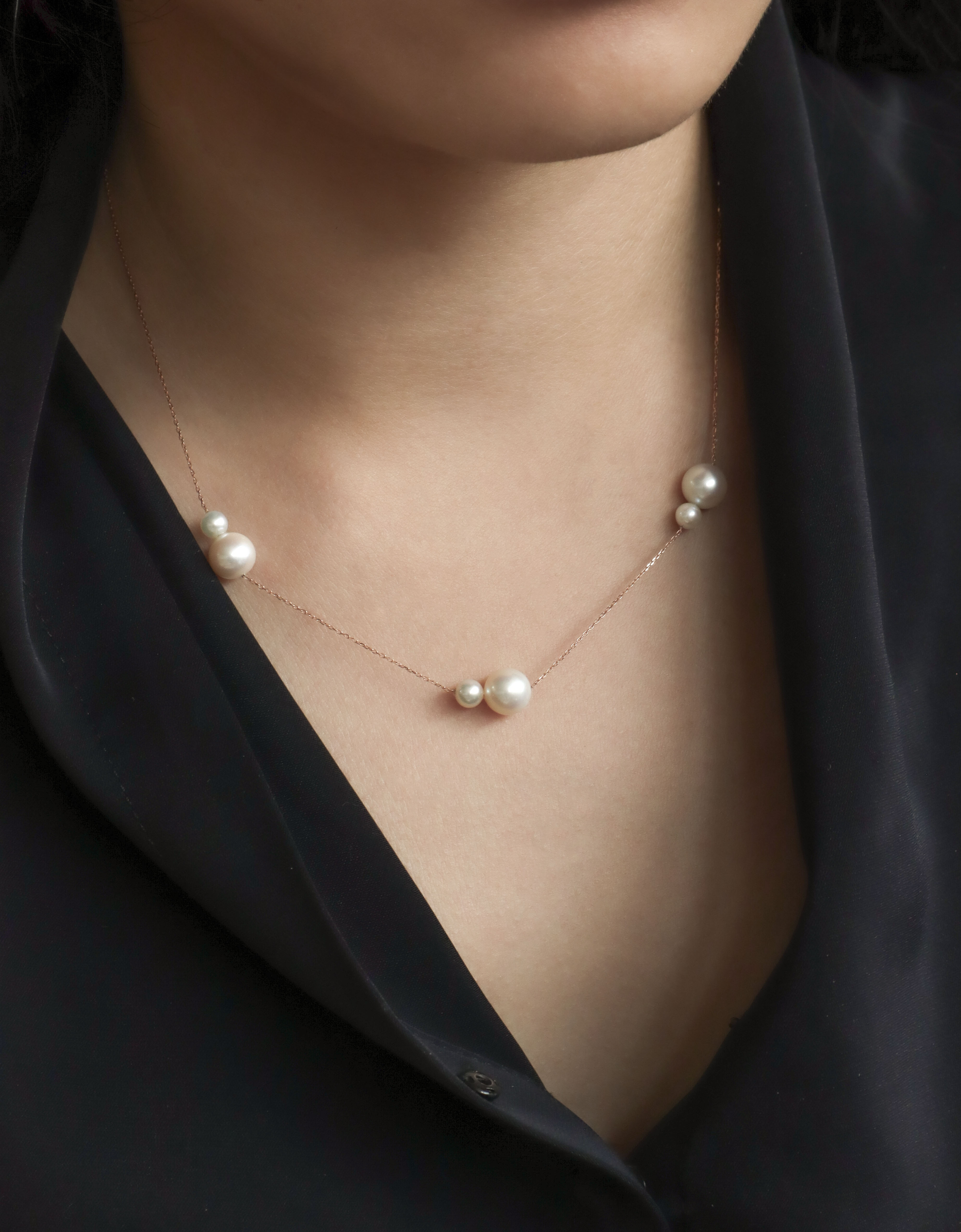 【周年慶限定】18K/日本設計款系列-唯美交錯AKOYA珍珠項鍊