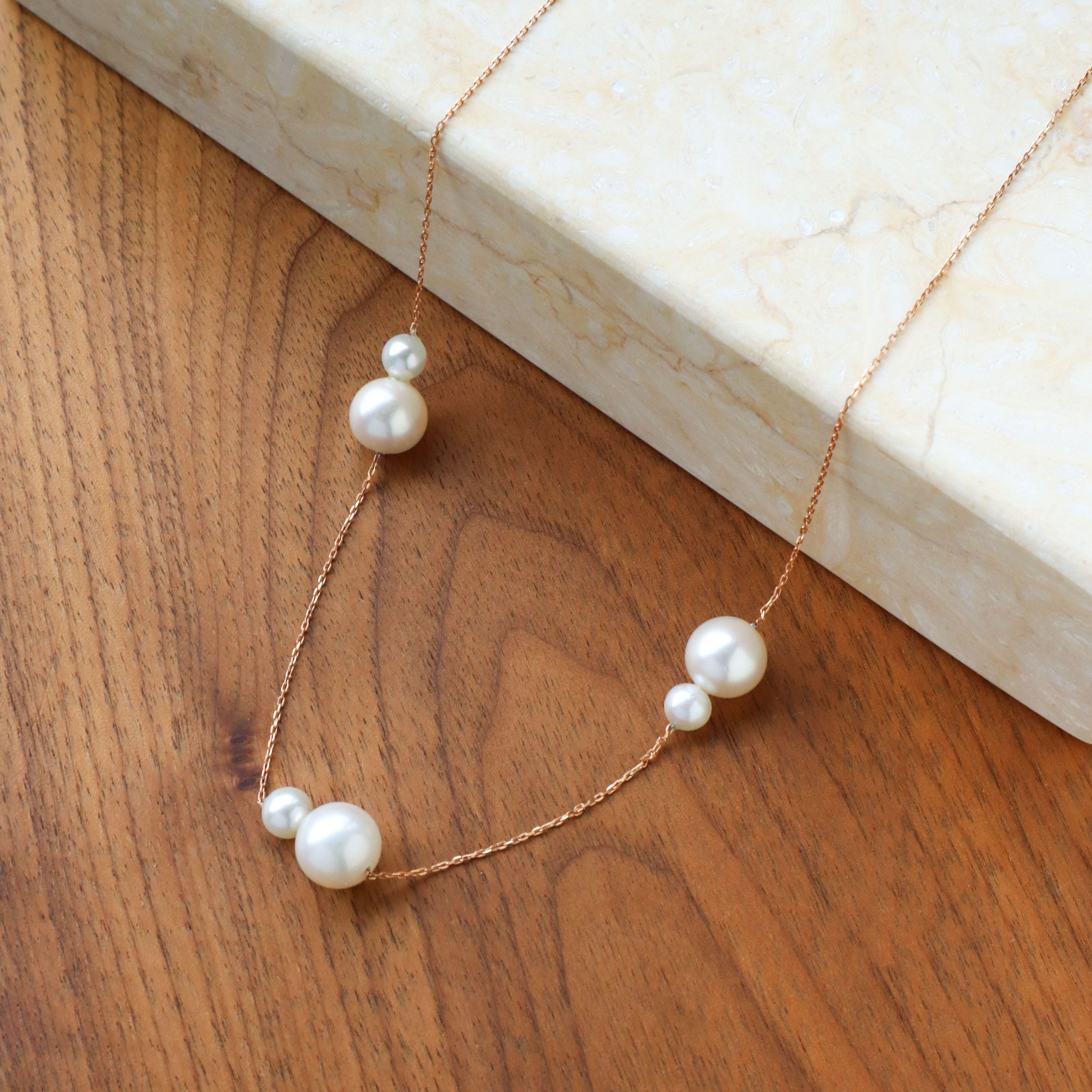 【周年慶限定】18K/日本設計款系列-唯美交錯AKOYA珍珠項鍊