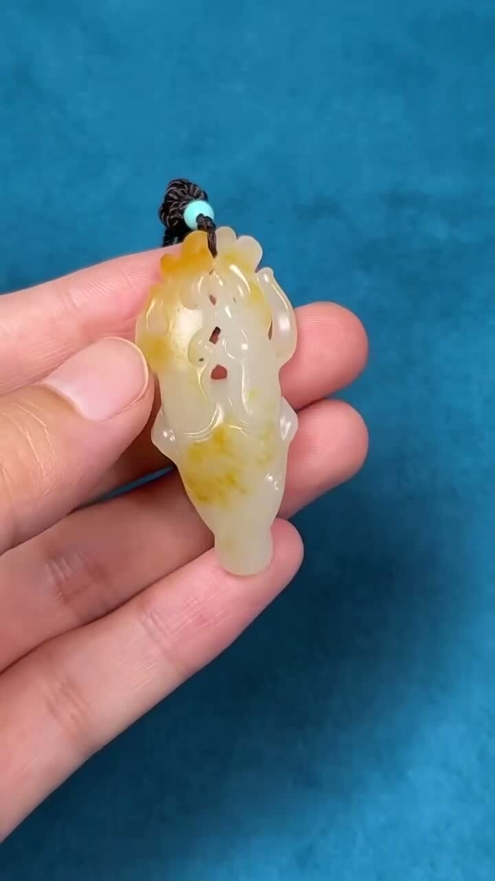 和田玉籽料一路如意,天然和田玉軟玉