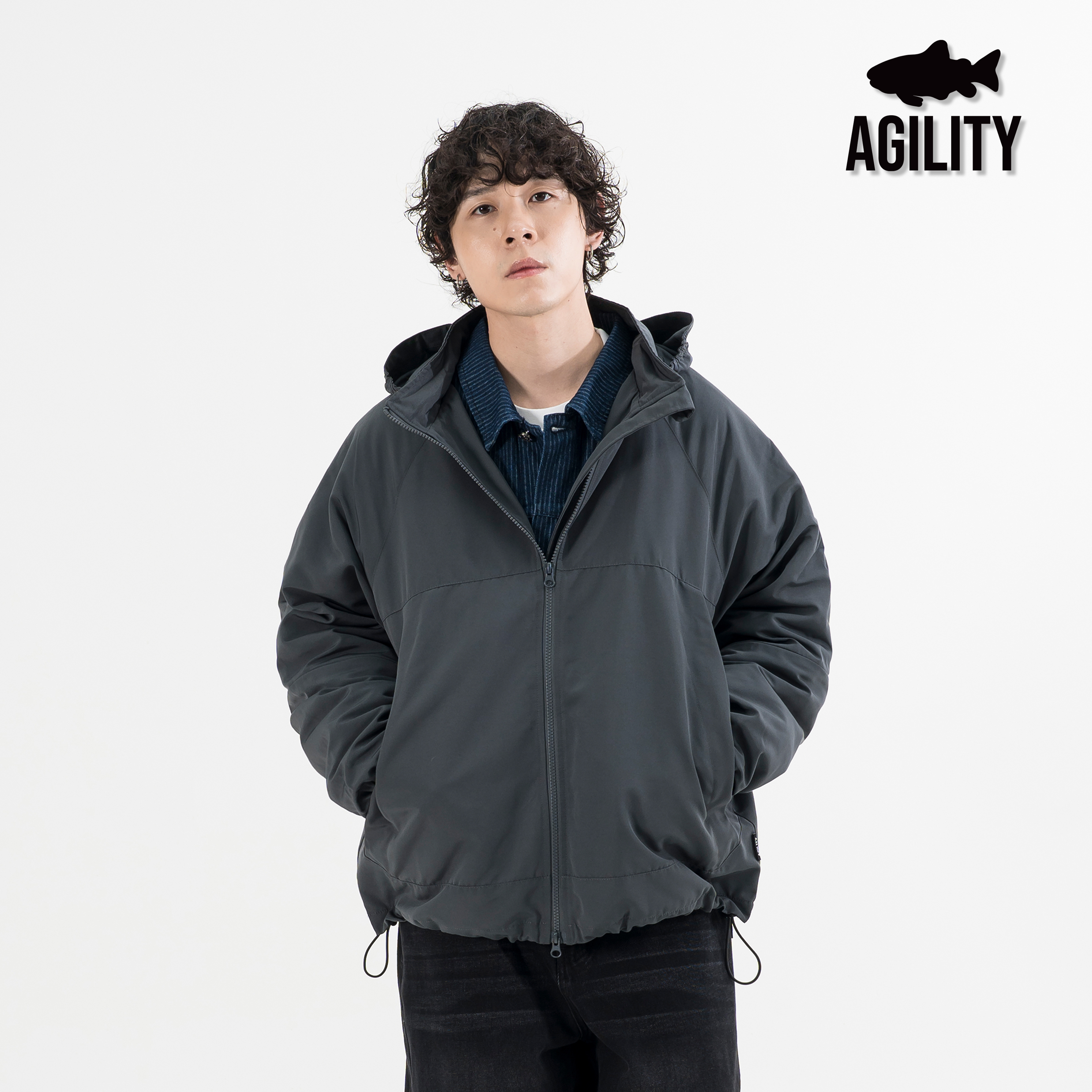 AGILITY Windbreaker Padded Jacket 保暖 立領連帽 鋪棉外套 [AT63-25]