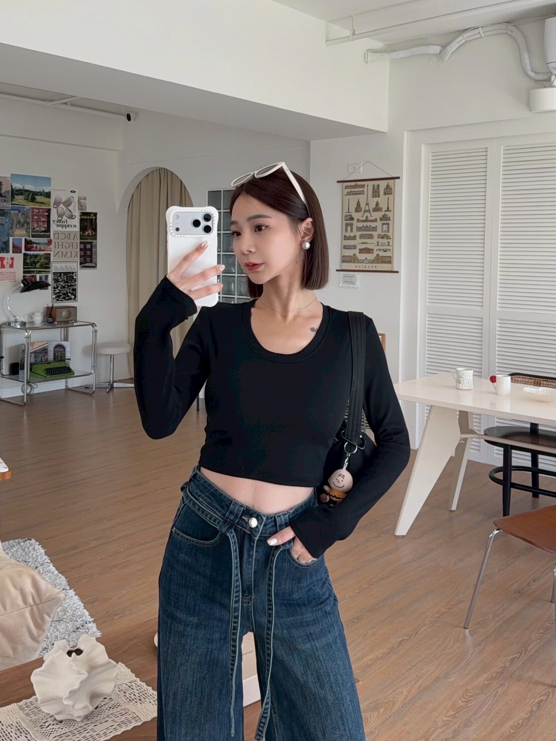 Q彈圓領長袖BRATOP