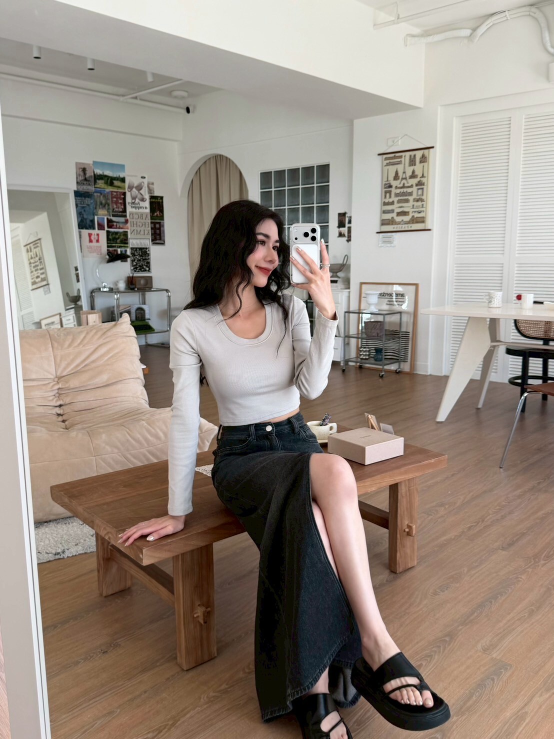 Q彈圓領長袖BRATOP