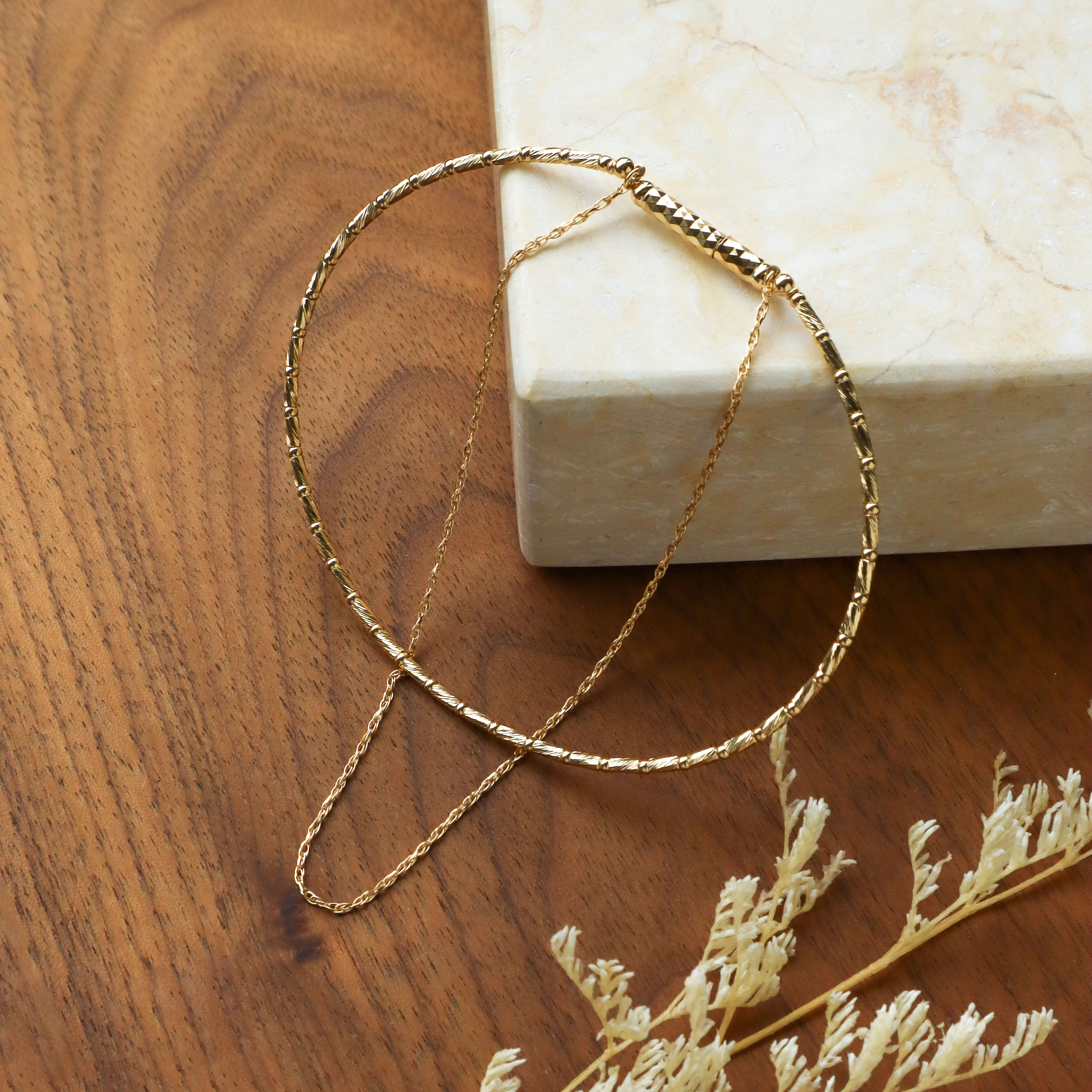 【周年慶限定】18K/日本設計款系列-細節雙圈手環鍊