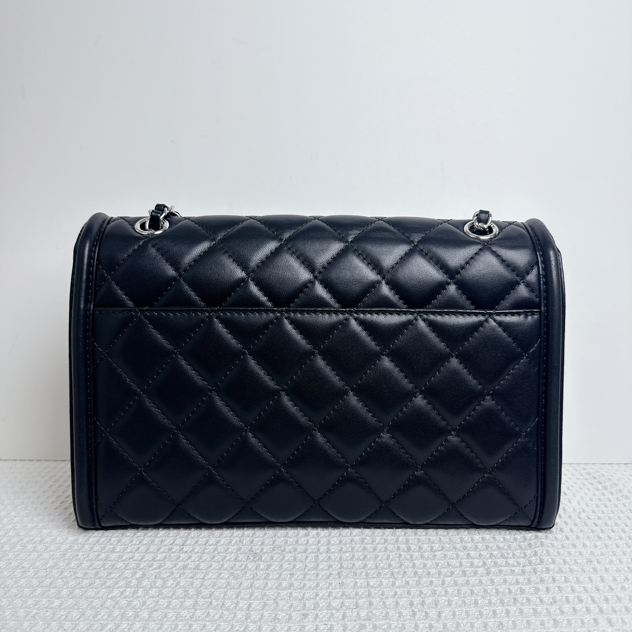 Chanel Geometric Flap Bag - Black / Shw