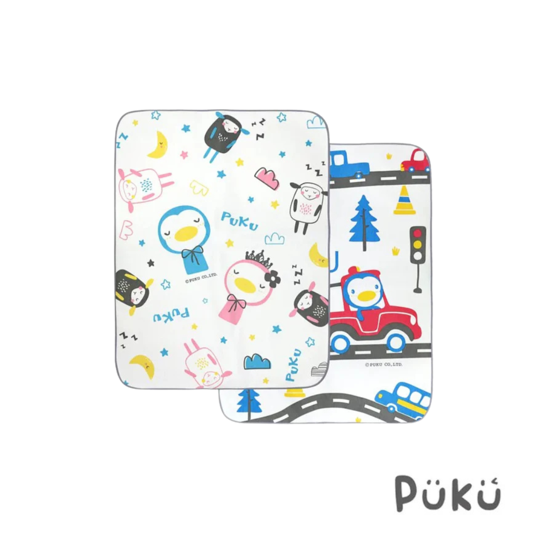 Puku 嬰幼兒防濕墊60×80cm- (汽車/綿羊)