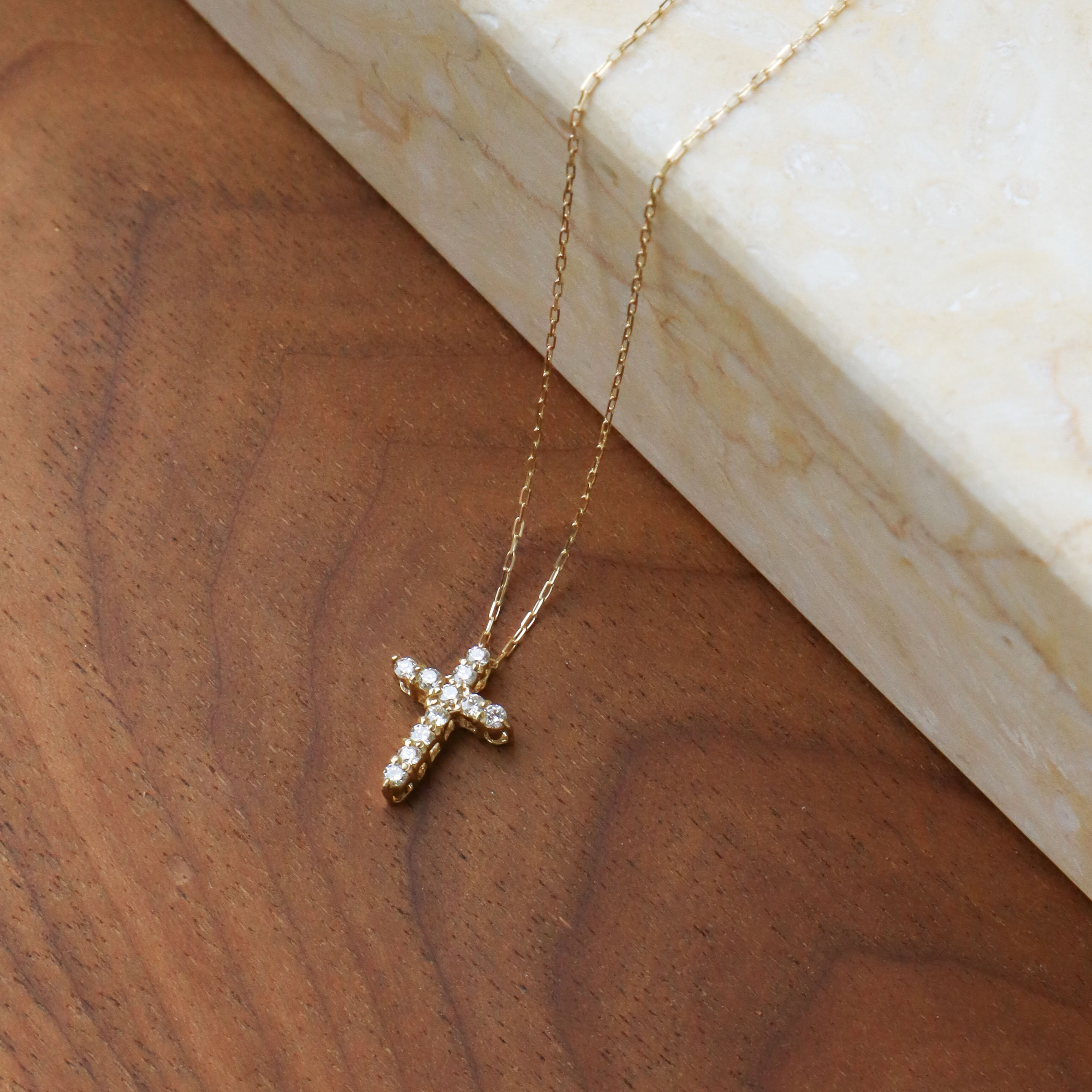 【周年慶限定】18K/真鑽經典十字架項鍊