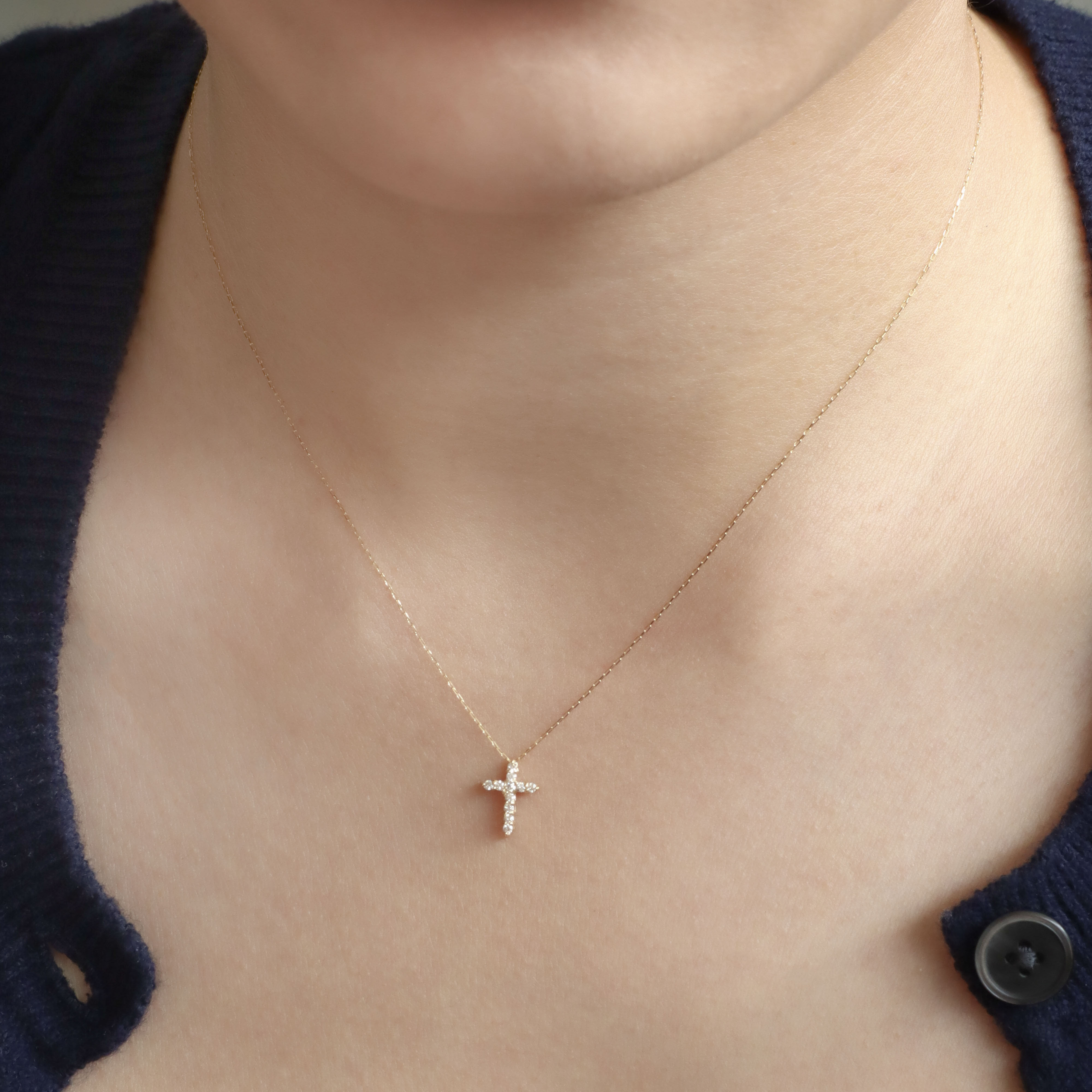 【周年慶限定】18K/真鑽經典十字架項鍊