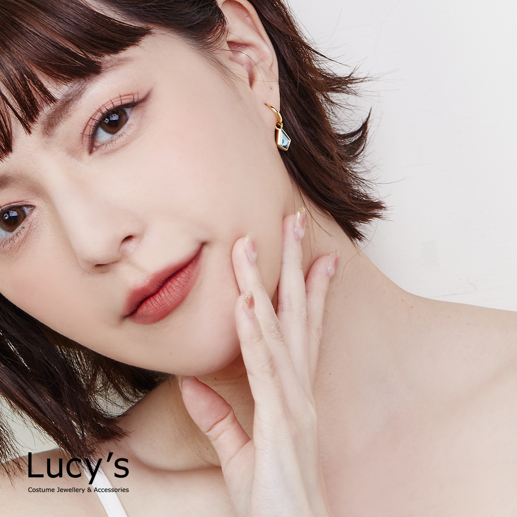 晶鑽幾何 易扣耳環 (六色) (126837/126838/126839/126841/126842)