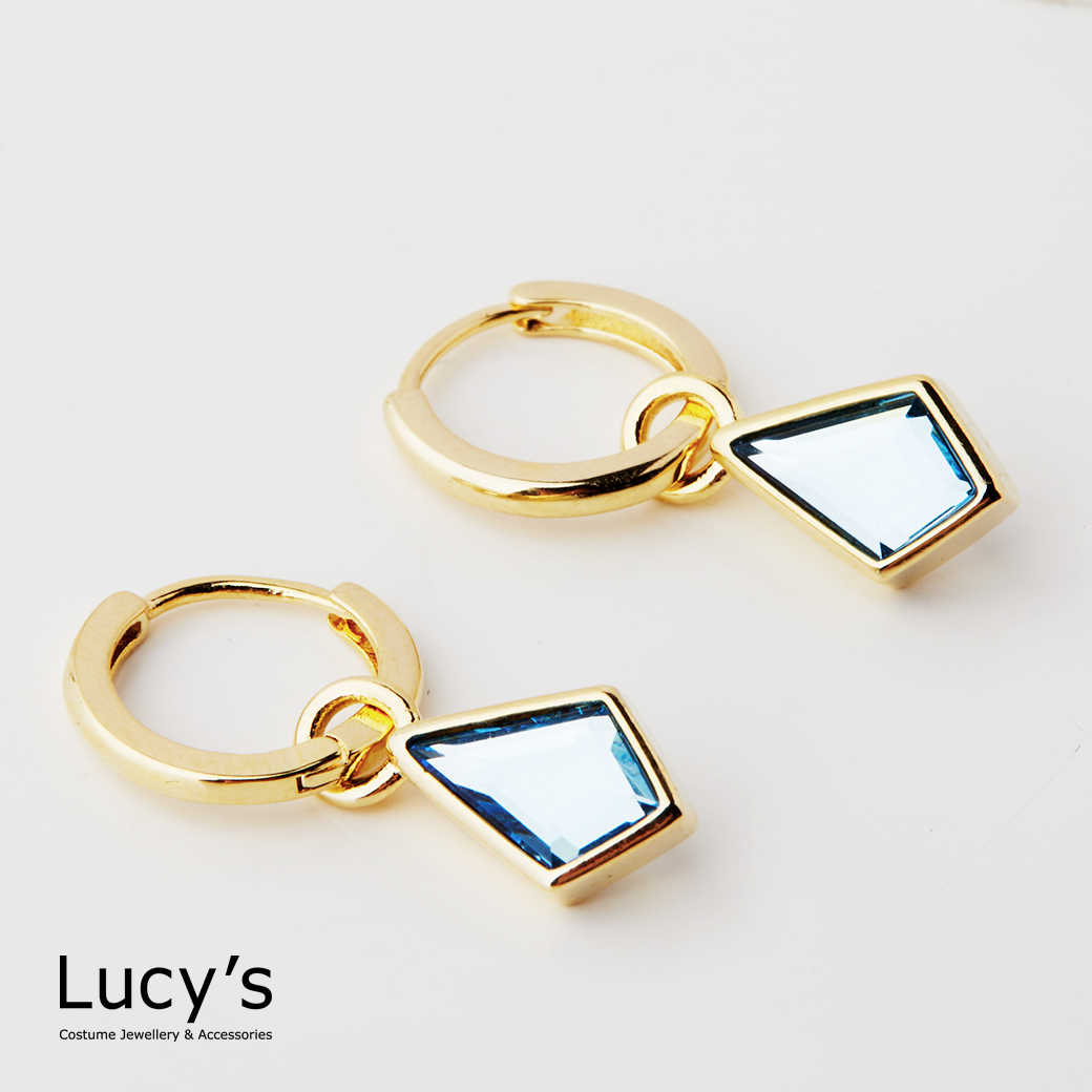 晶鑽幾何 易扣耳環 (六色) (126837/126838/126839/126841/126842)