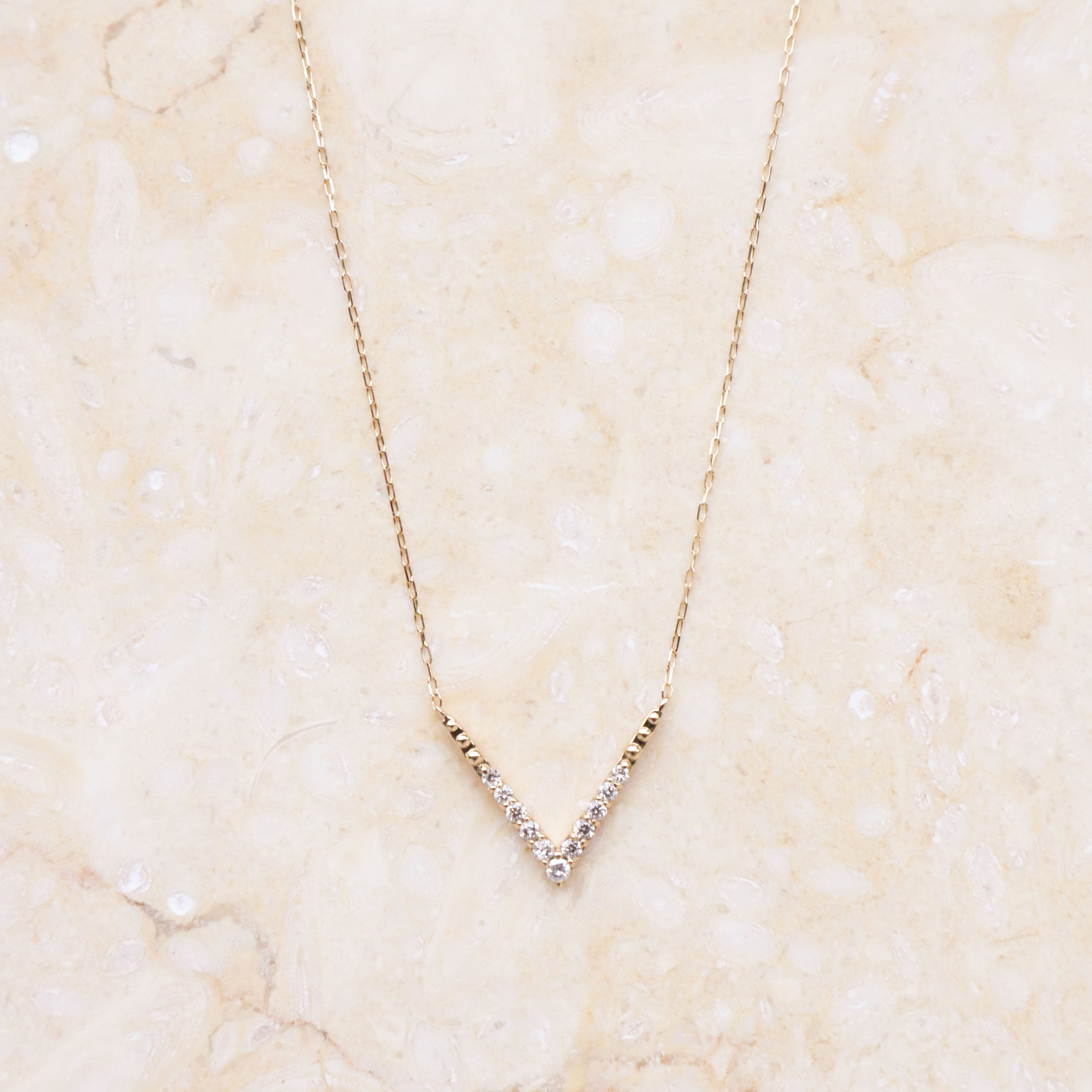 【周年慶限定】18K/真鑽V型雙面項鍊