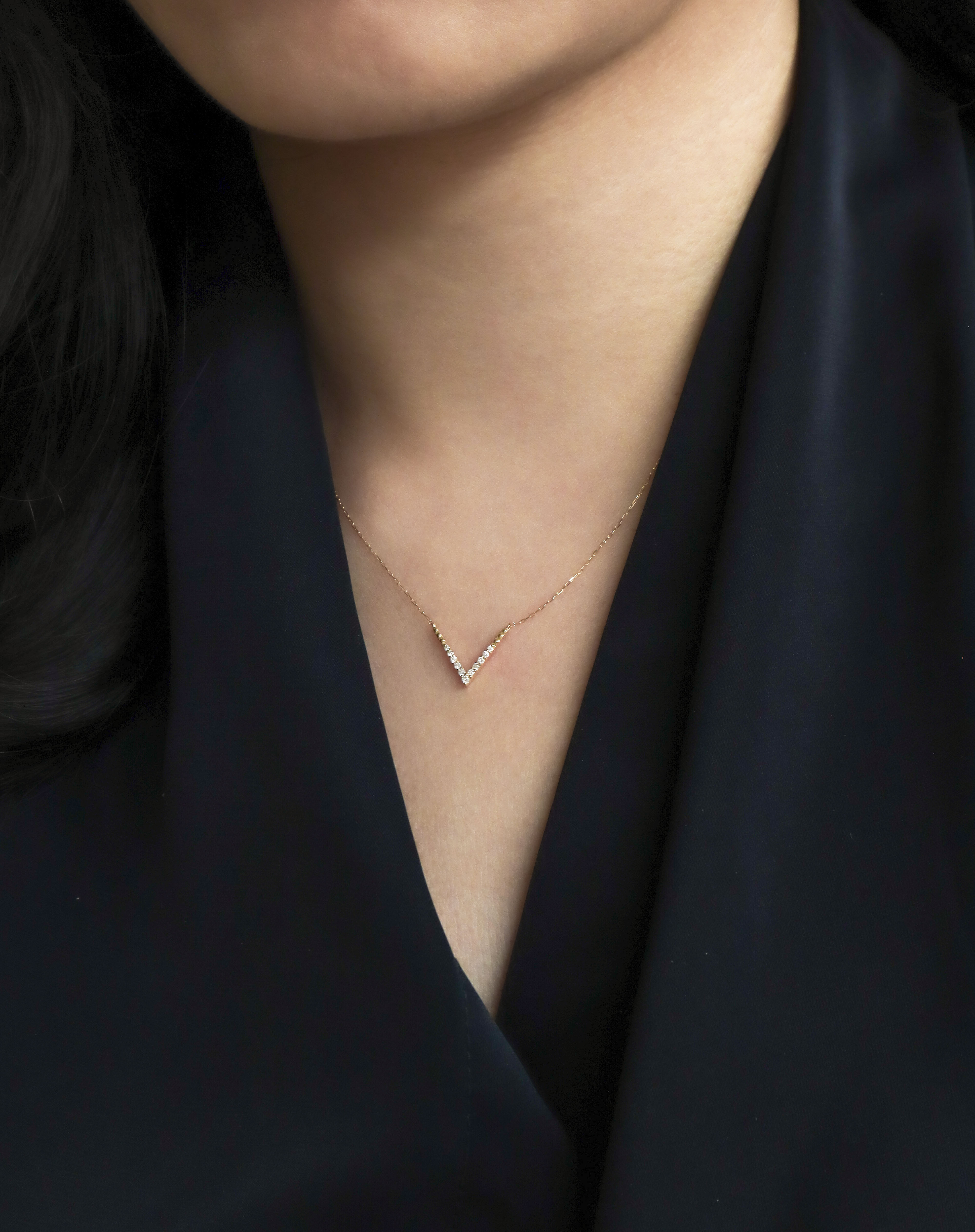 【周年慶限定】18K/真鑽V型雙面項鍊