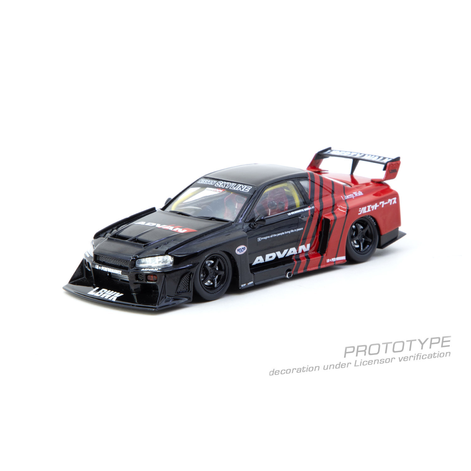 [預訂] Tarmac Works LB-ER34 Super Silhouette SKYLINE ADVAN 改裝版