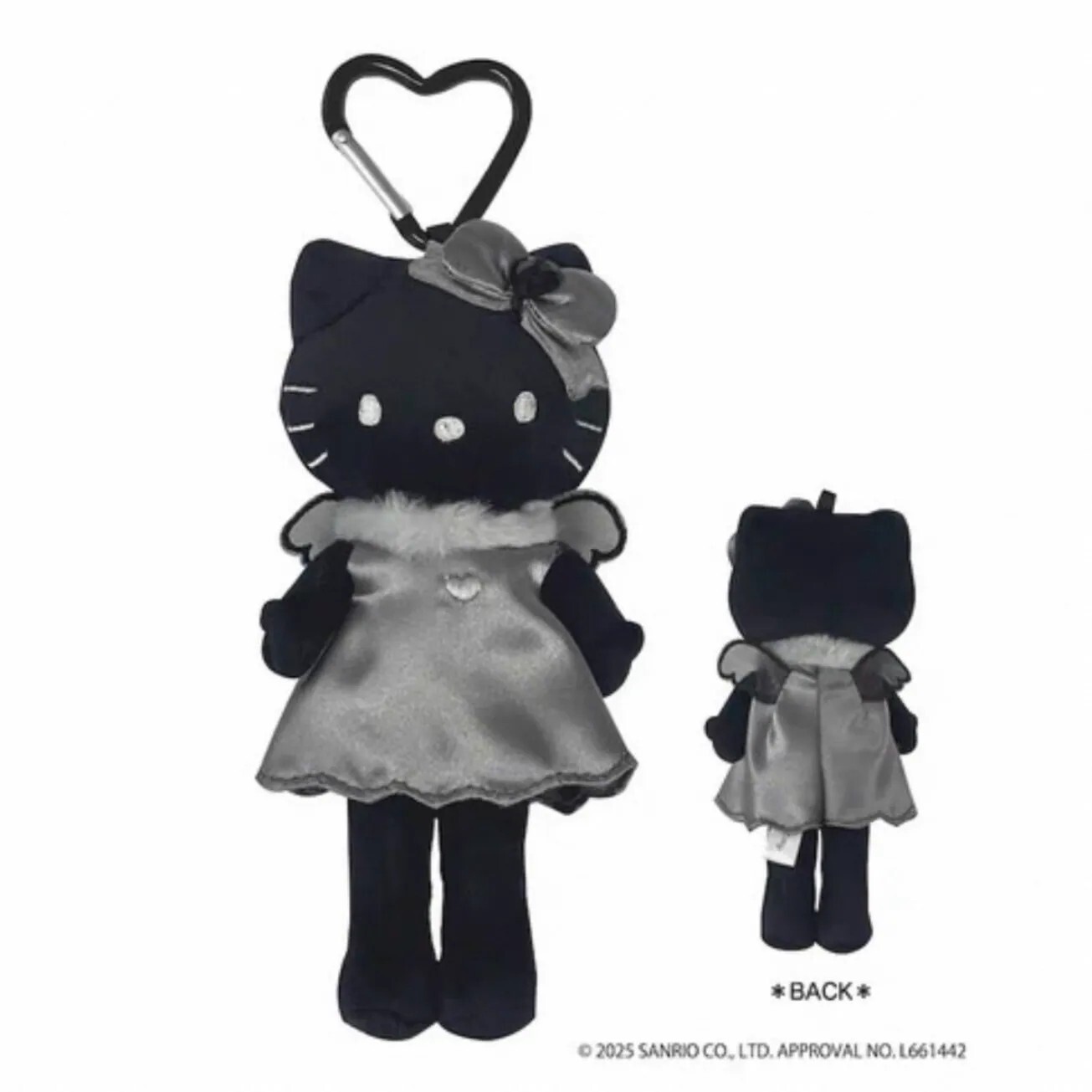 日本限定 "Hello Kitty" Black Angel 黑灰 天使 黑白 長腿KITTY 三麗鷗 掛飾 吊飾 絨毛玩具