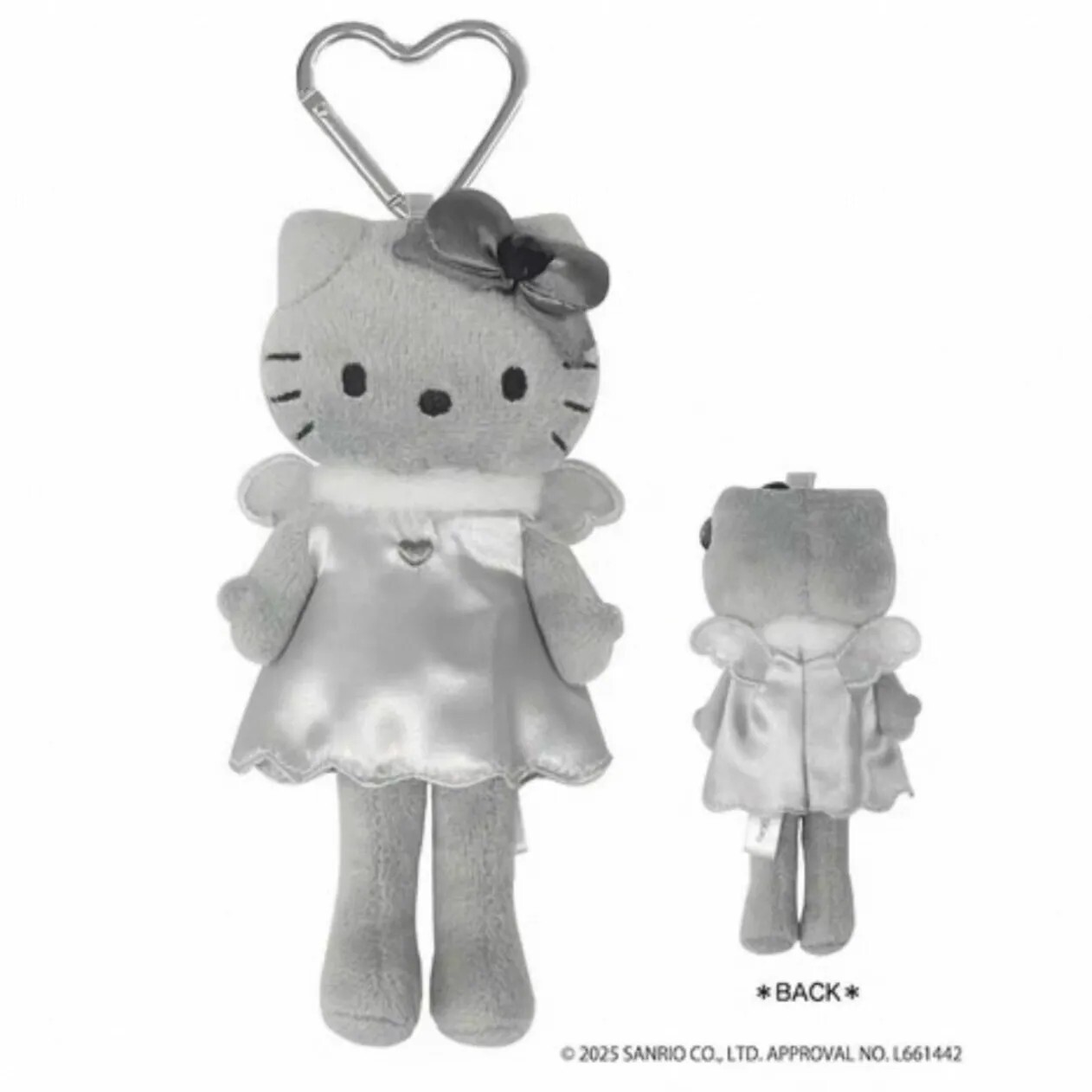 日本限定 "Hello Kitty" Black Angel 黑灰 天使 黑白 長腿KITTY 三麗鷗 掛飾 吊飾 絨毛玩具