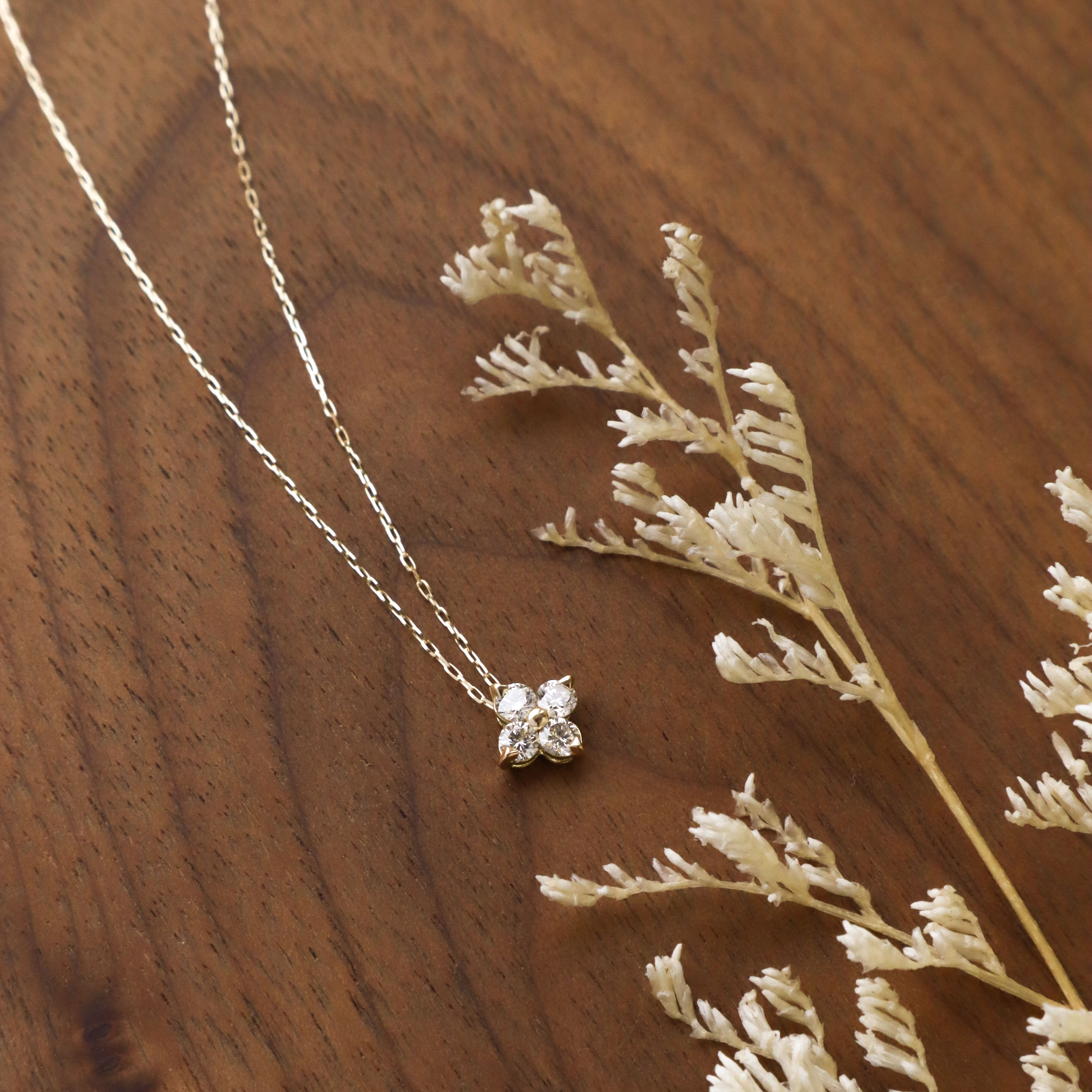 【周年慶限定】18K/真鑽十字小花項鍊