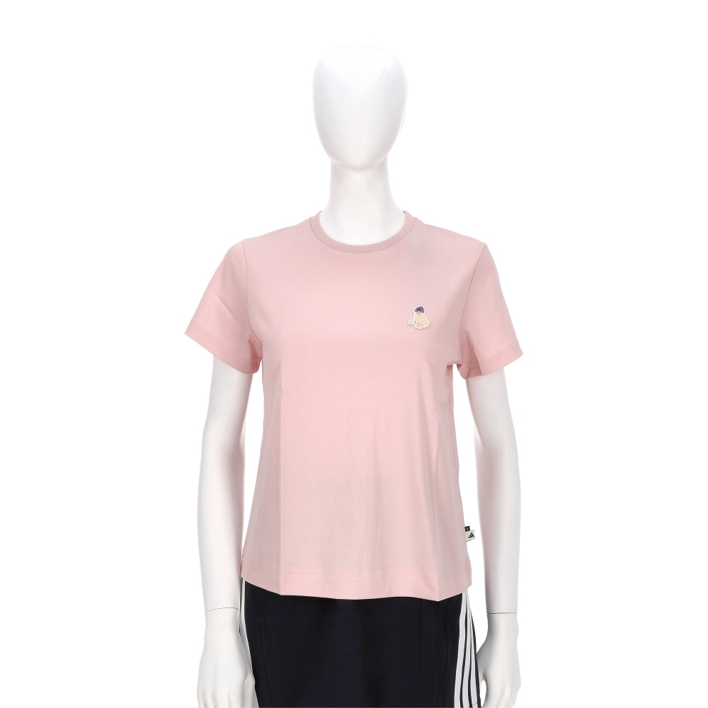 Adidas W Cat T 女款 粉色 圓領 棉質 貓咪 印花 休閒 短袖 JV8514