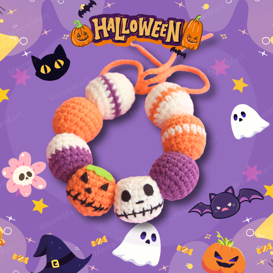 萬聖節珠珠針織頸圈