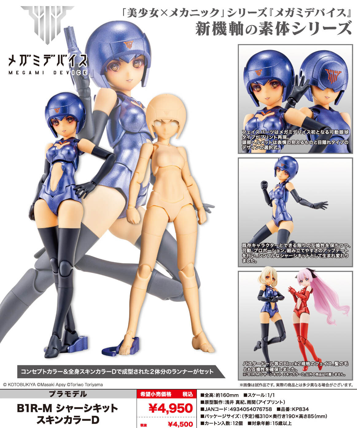 Megami Device B1R-M Chassis Kit Skin Color D