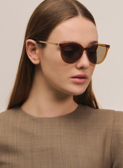 NEW. メガネ　眼鏡　ERI C2 clear brown Bonny & Read 飾品- [NewJeans同款/CARIN] LES C2_透卡其棕(偏光鏡片)