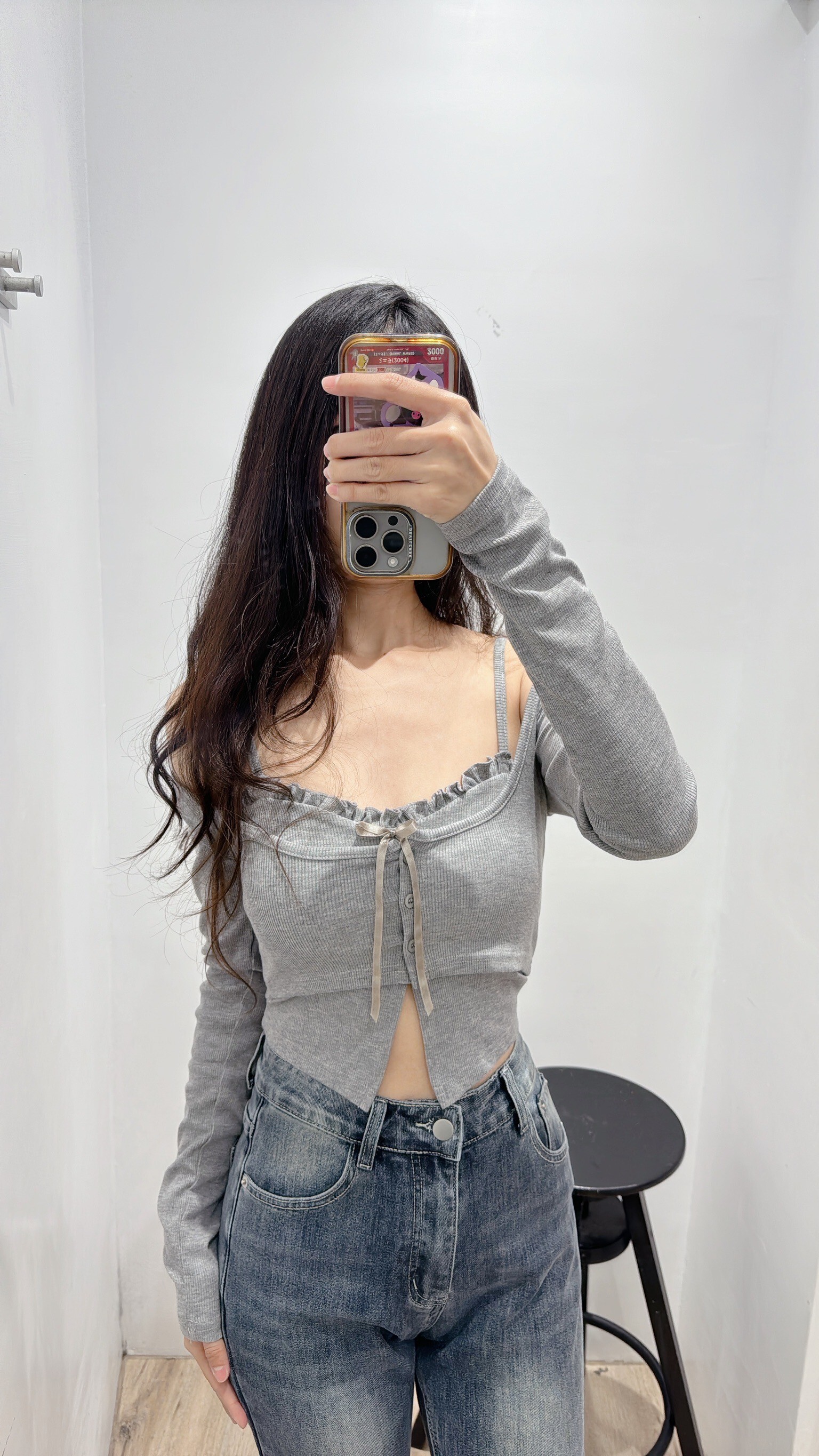 木耳邊背心+外套