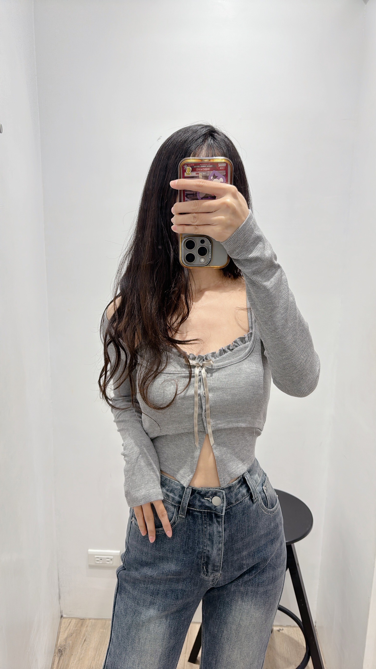 木耳邊背心+外套