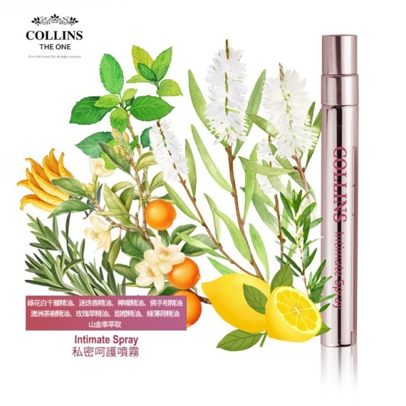 (4615)澳洲 Collins 香薰系列-女王系列 -大馬士革玫瑰私密呵護噴霧10ml【買一送一】
