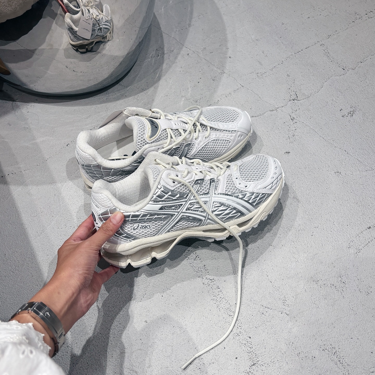 Asics Gel-Nimbus 10.1 奶油白銀 白銀色 復古鞋 1203A761-100