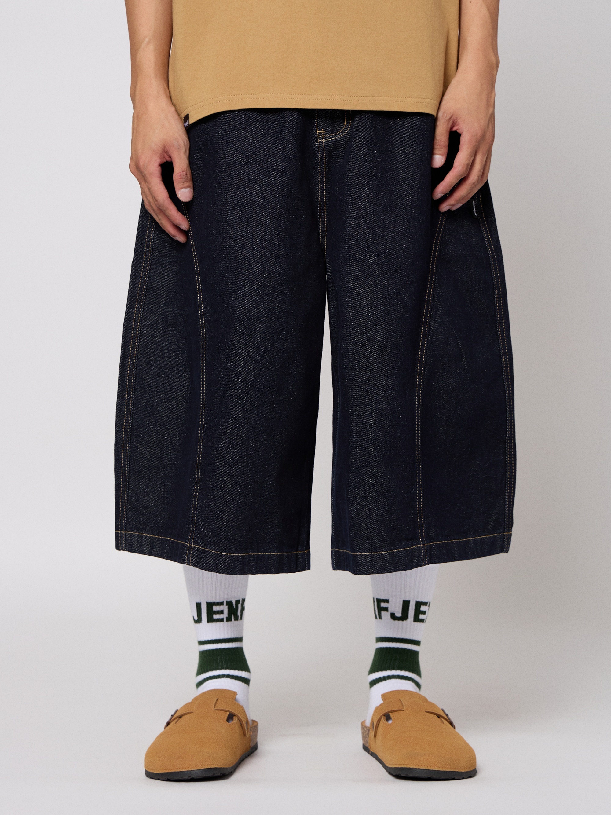 美式經典丹寧原色七分褲