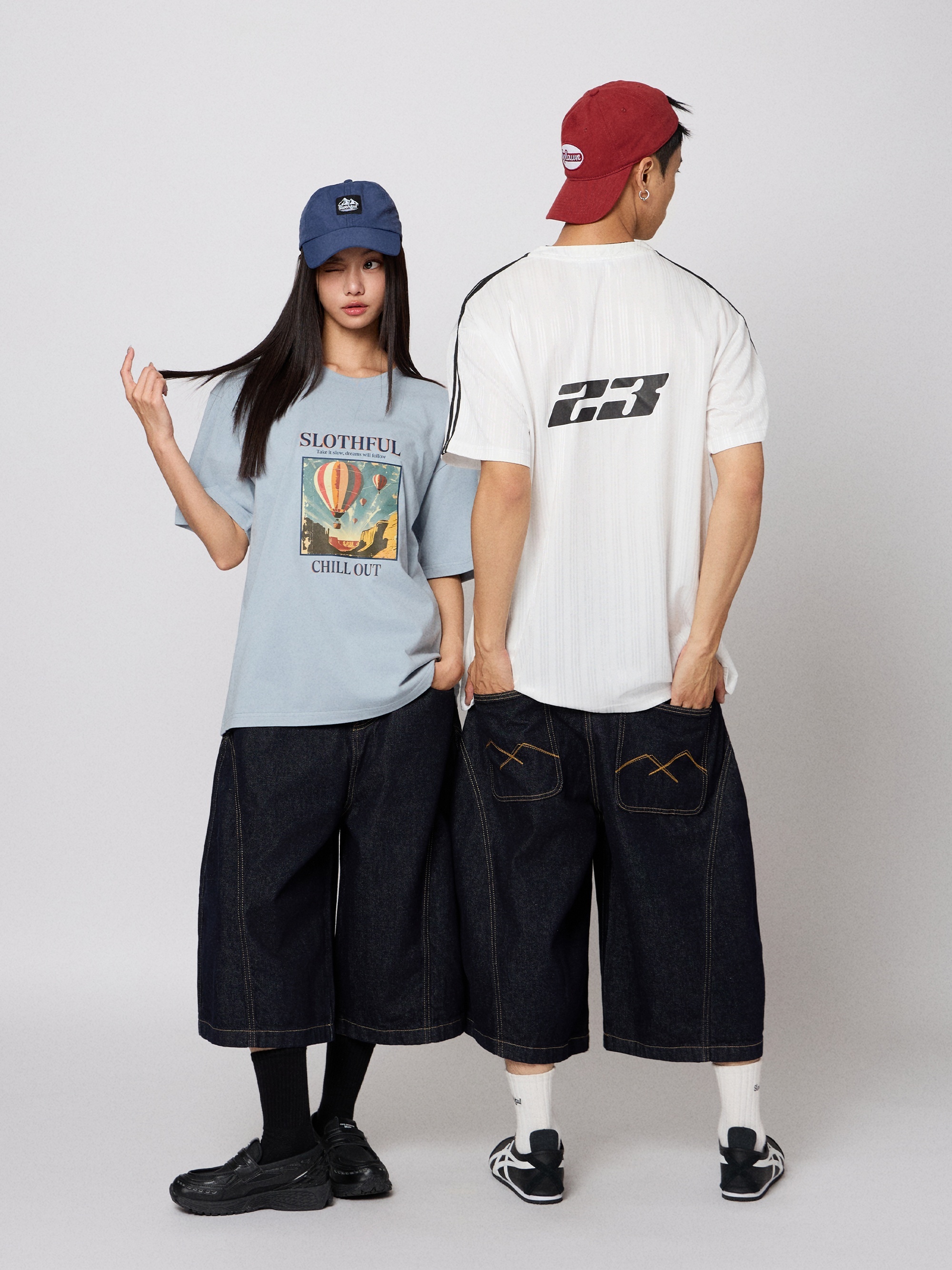 美式經典丹寧原色七分褲