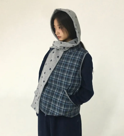 【代購】AEAE POCKET HOOD MUFFLER 連帽圍巾 口袋圍巾 兩用圍巾 圍巾 帽子 星星 點點 冬天必備