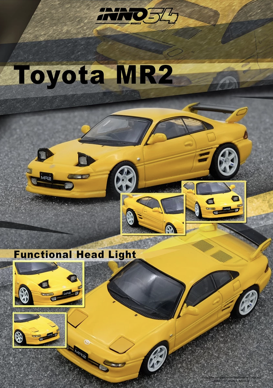 【預訂】INNO64 Toyota MR2 (SW20) Yellow