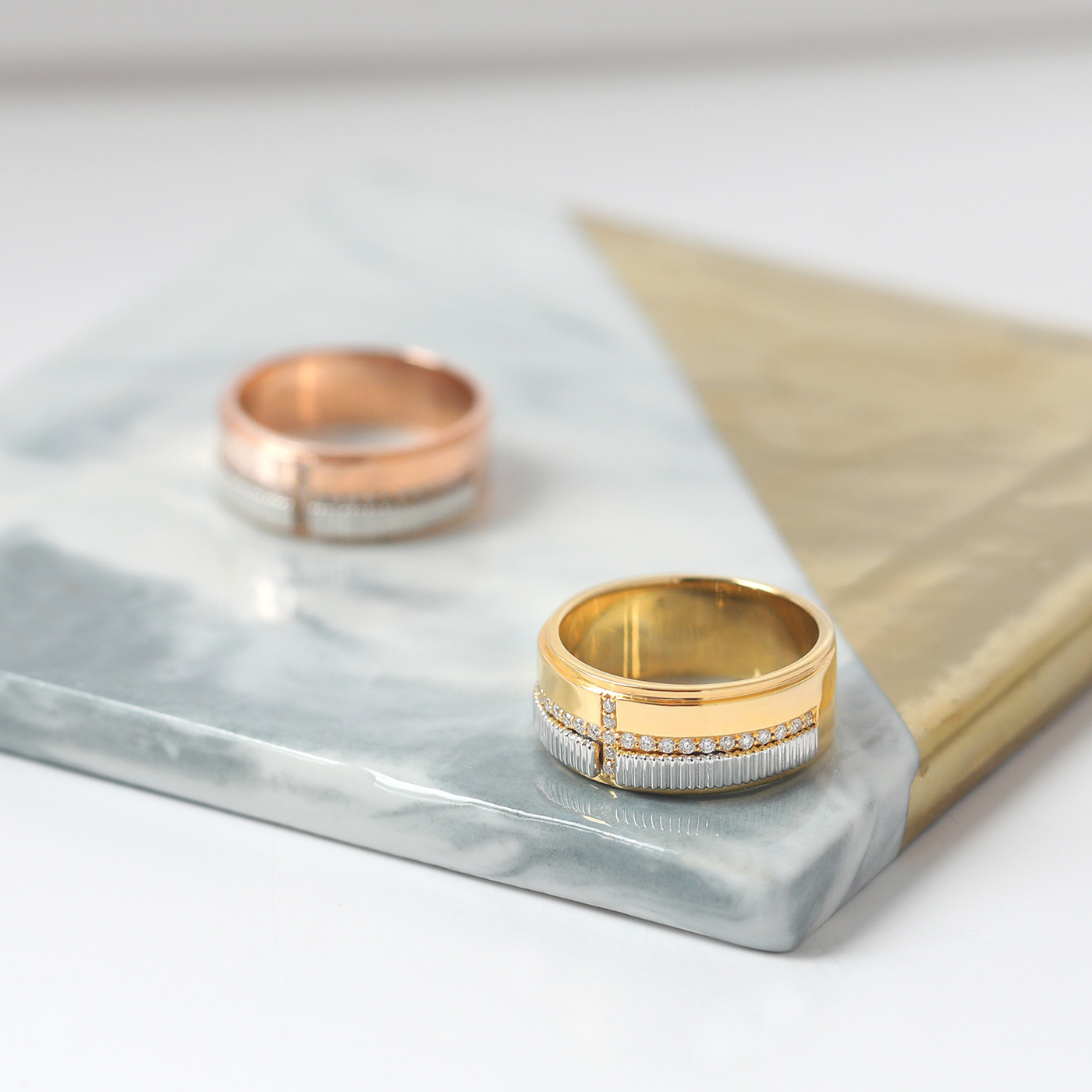 信仰軌跡 — 十字架鑽男戒