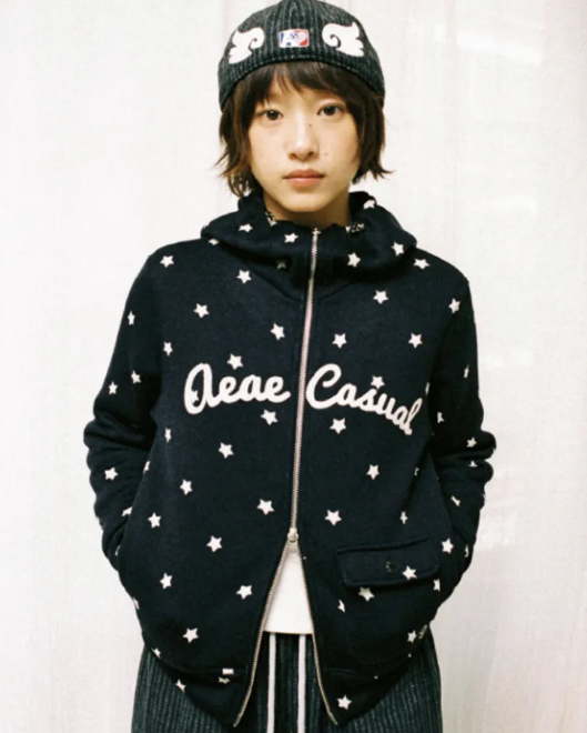 【代購】AEAE STAR HIGH NECK ZIP UP 星星點點連帽外套 連帽外套 拉鍊外套 星星 點點
