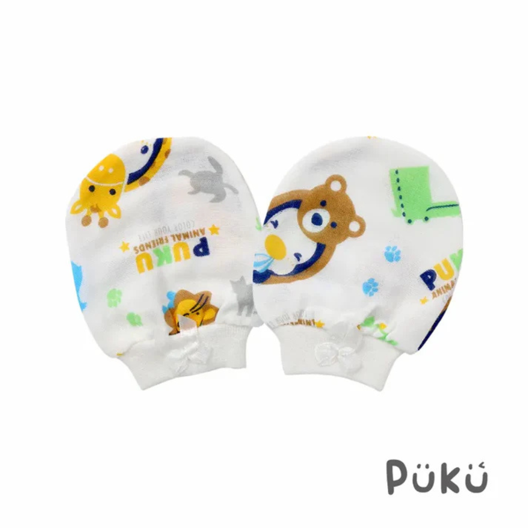 Puku 印花紗布手套0~12m適用