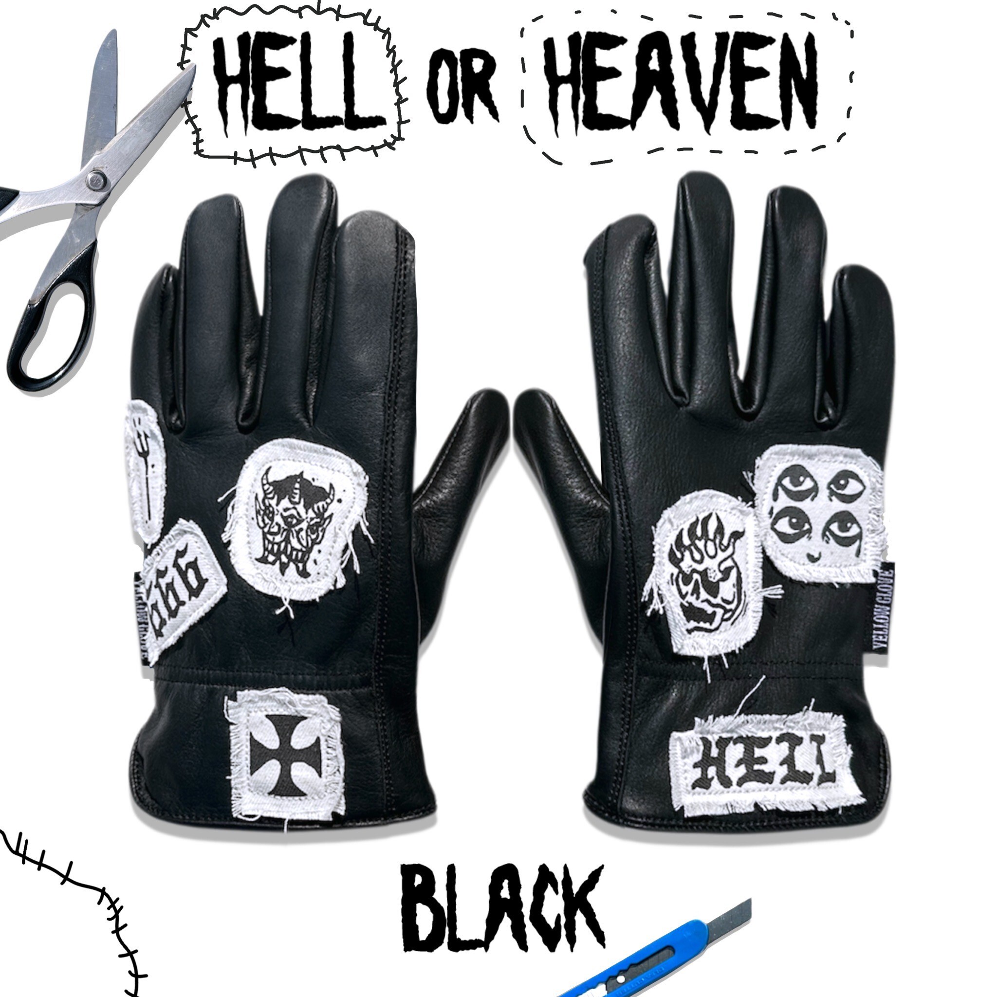 Yelloe Gloves JP HELL OR HEAVEN / BLACK