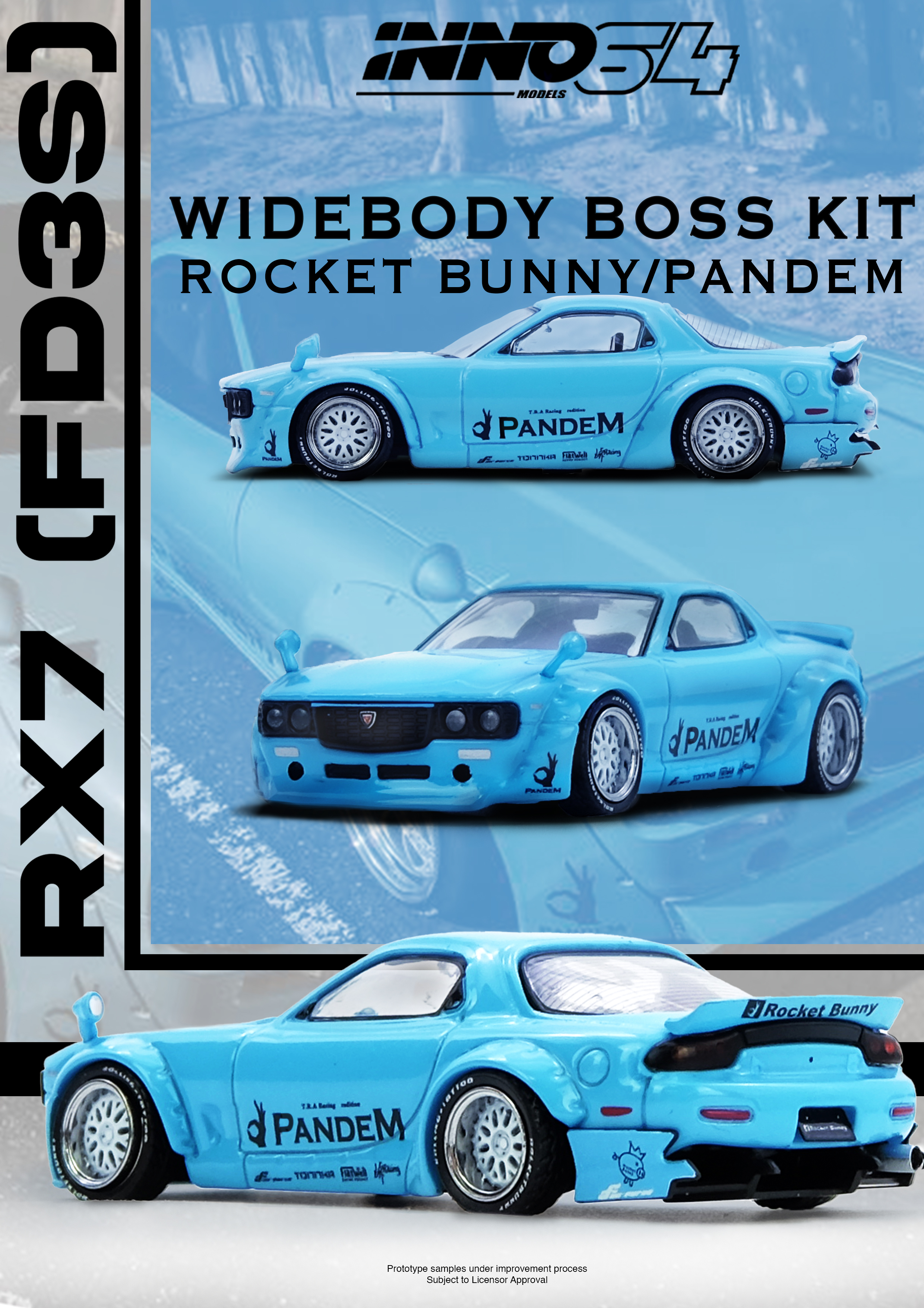 [預訂] INNO64 PANDEM ROCKET BUNNY RX7 (FD3S) 蒂芙尼藍