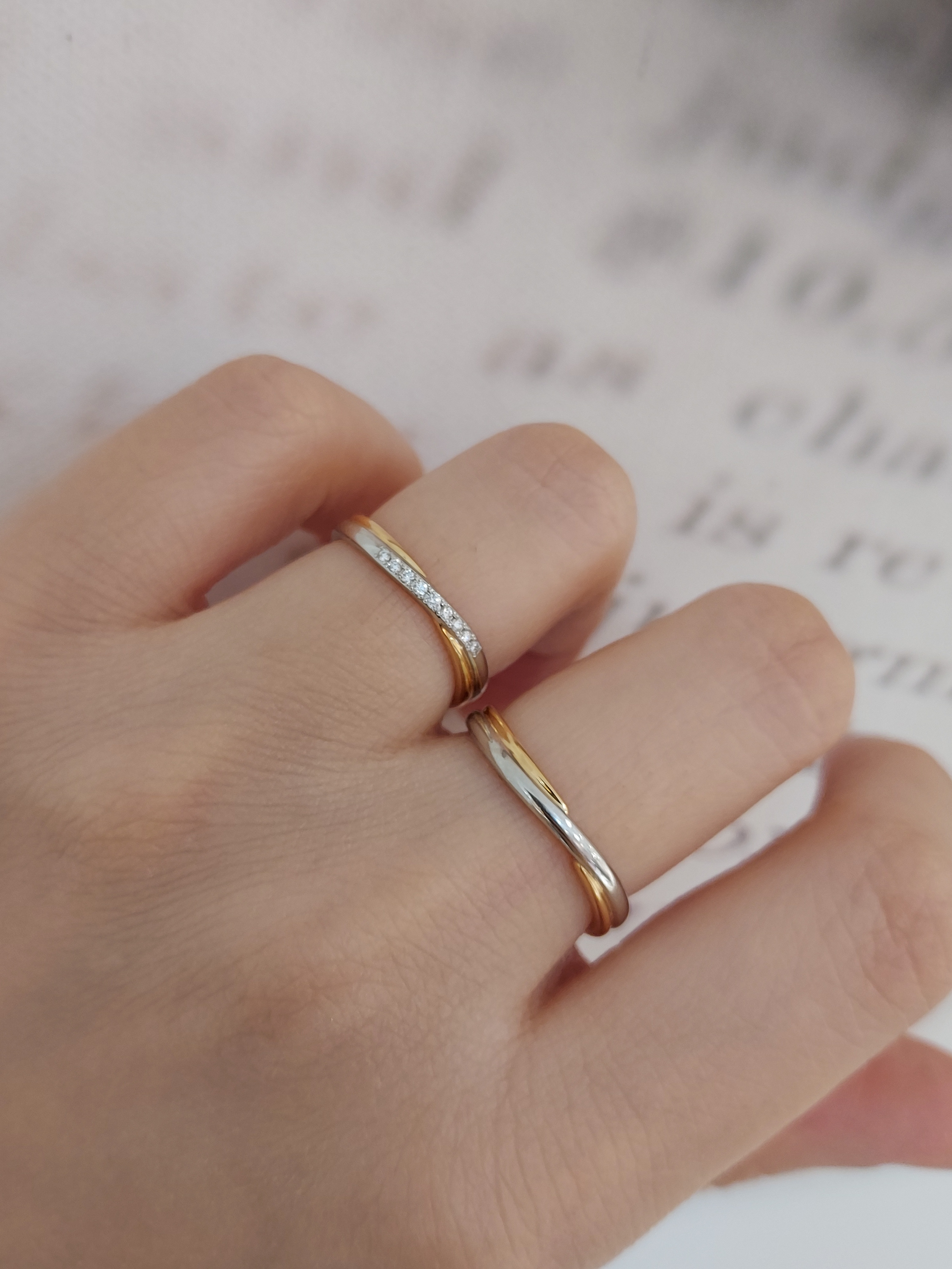 Anelli di Ginza - EMOZOINE 鉑金 (Pt900)/ 18K 玫瑰金 結婚戒指