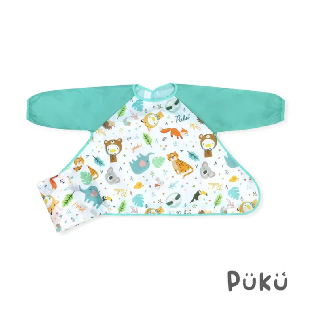 Puku 長袖防漏魔吸圍兜(附收納袋))