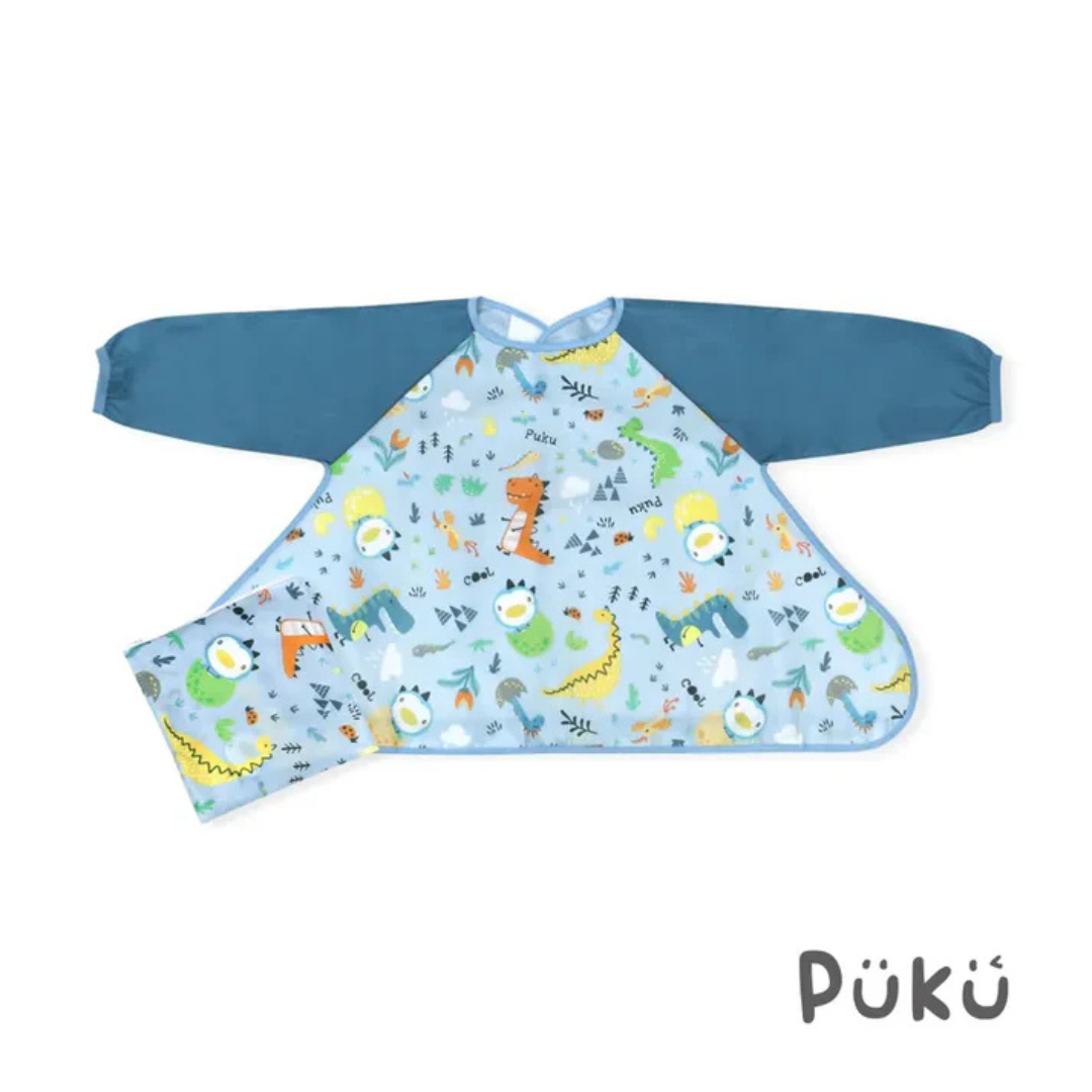 Puku 長袖防漏魔吸圍兜(附收納袋))