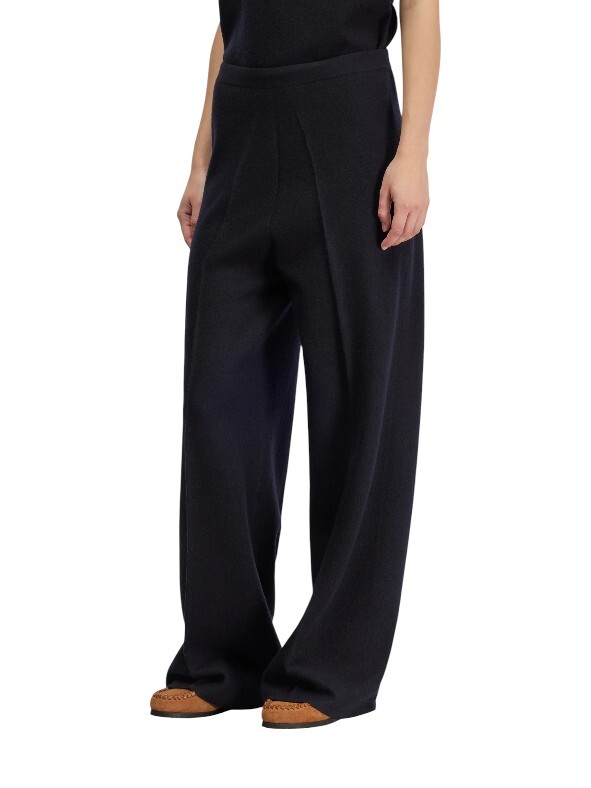 Semicouture  精梳羊毛彈性長褲(深藍)