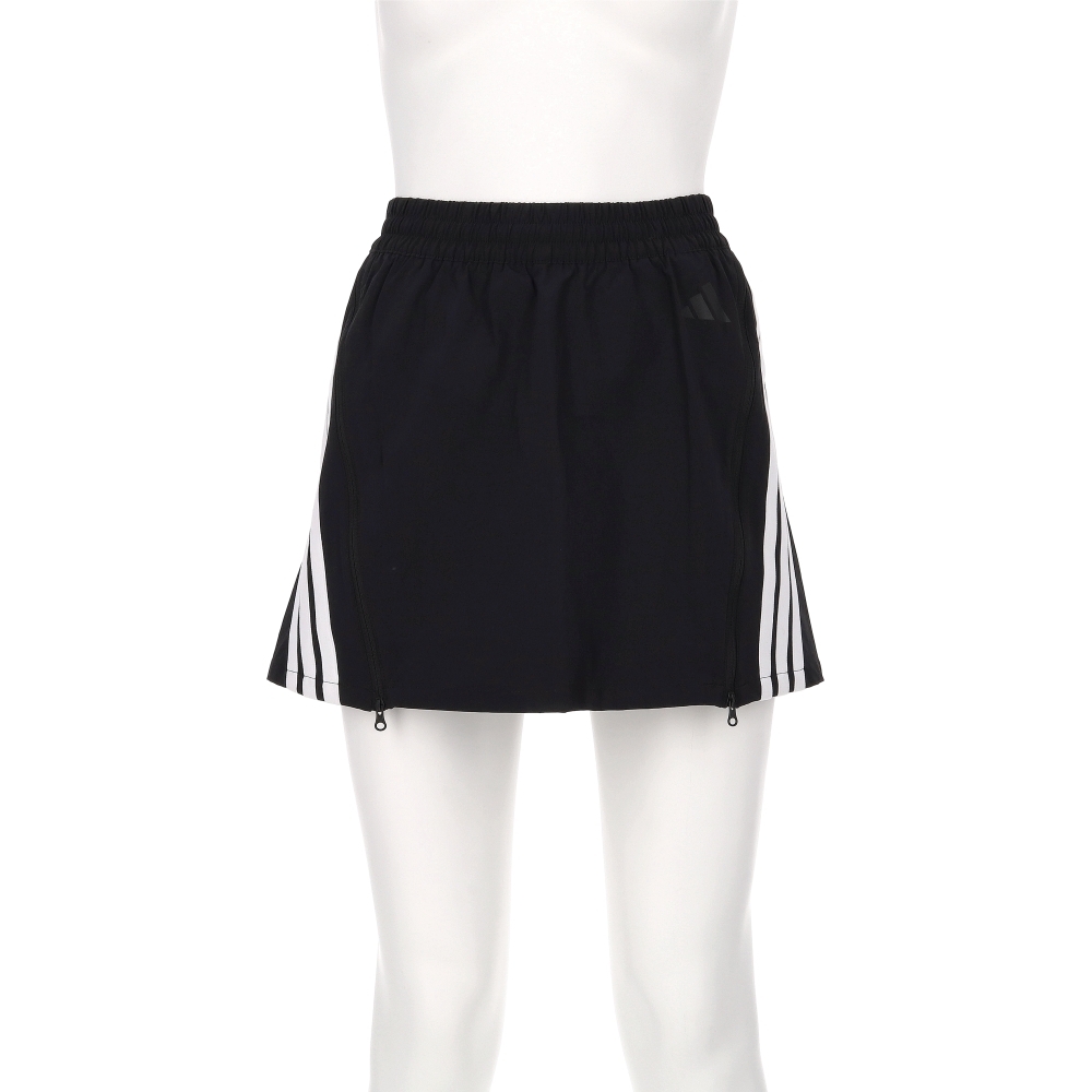 Adidas S Skort 女款 黑色 拉鍊 輕量 彈性腰頭 內裡短褲 運動 休閒 褲裙 KB7603