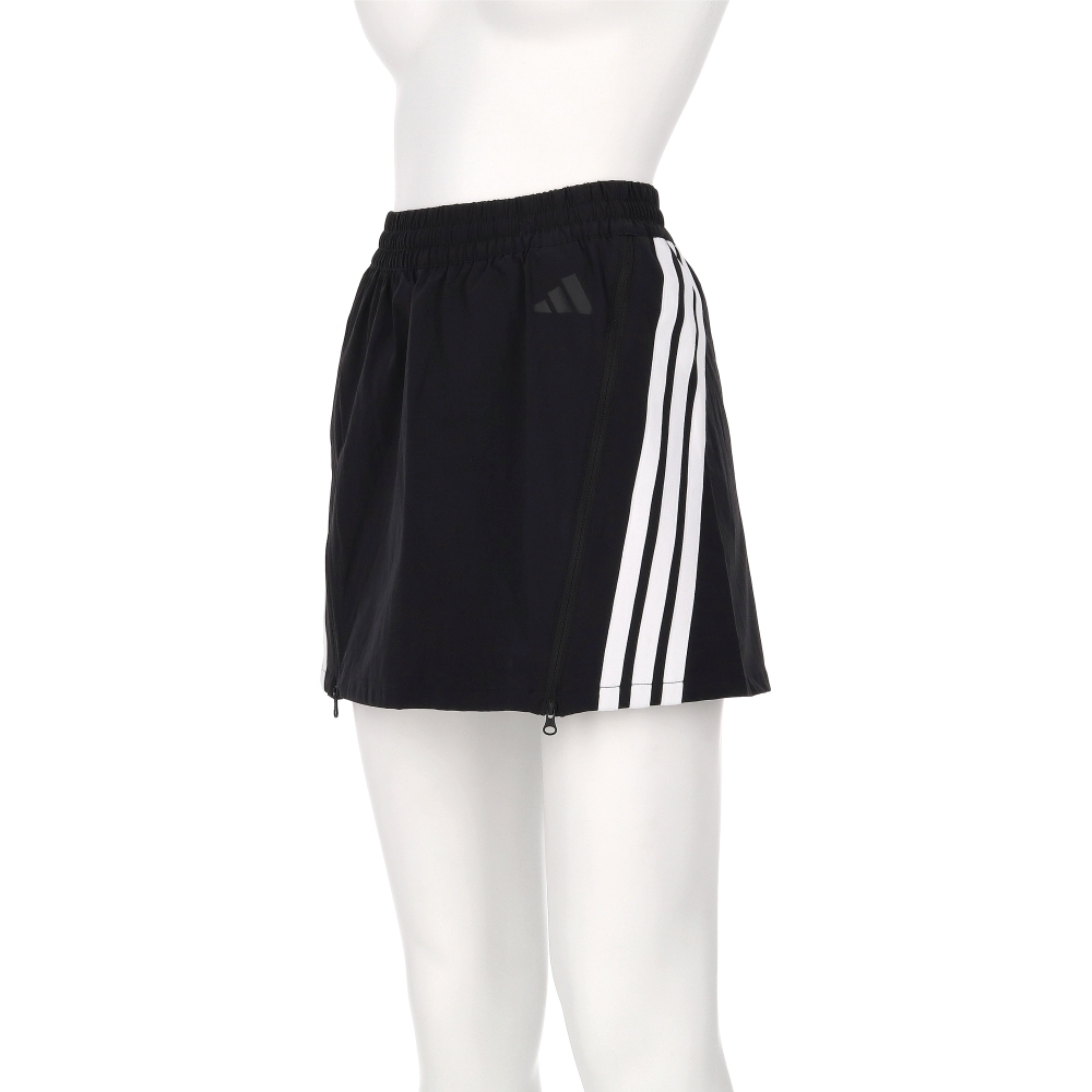 Adidas S Skort 女款 黑色 拉鍊 輕量 彈性腰頭 內裡短褲 運動 休閒 褲裙 KB7603