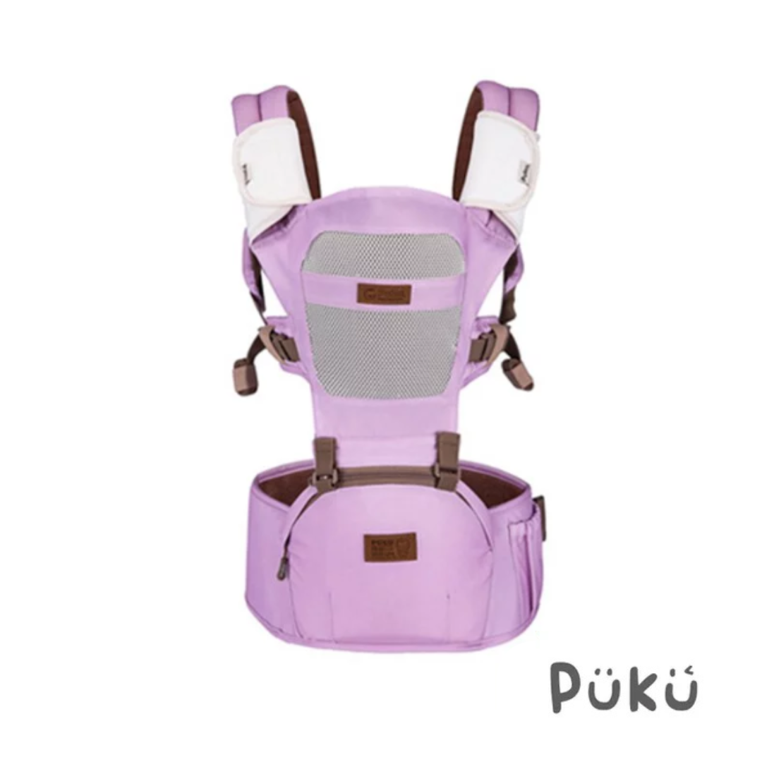 Puku Macaron輕便腰凳揹巾 (粉紫色)