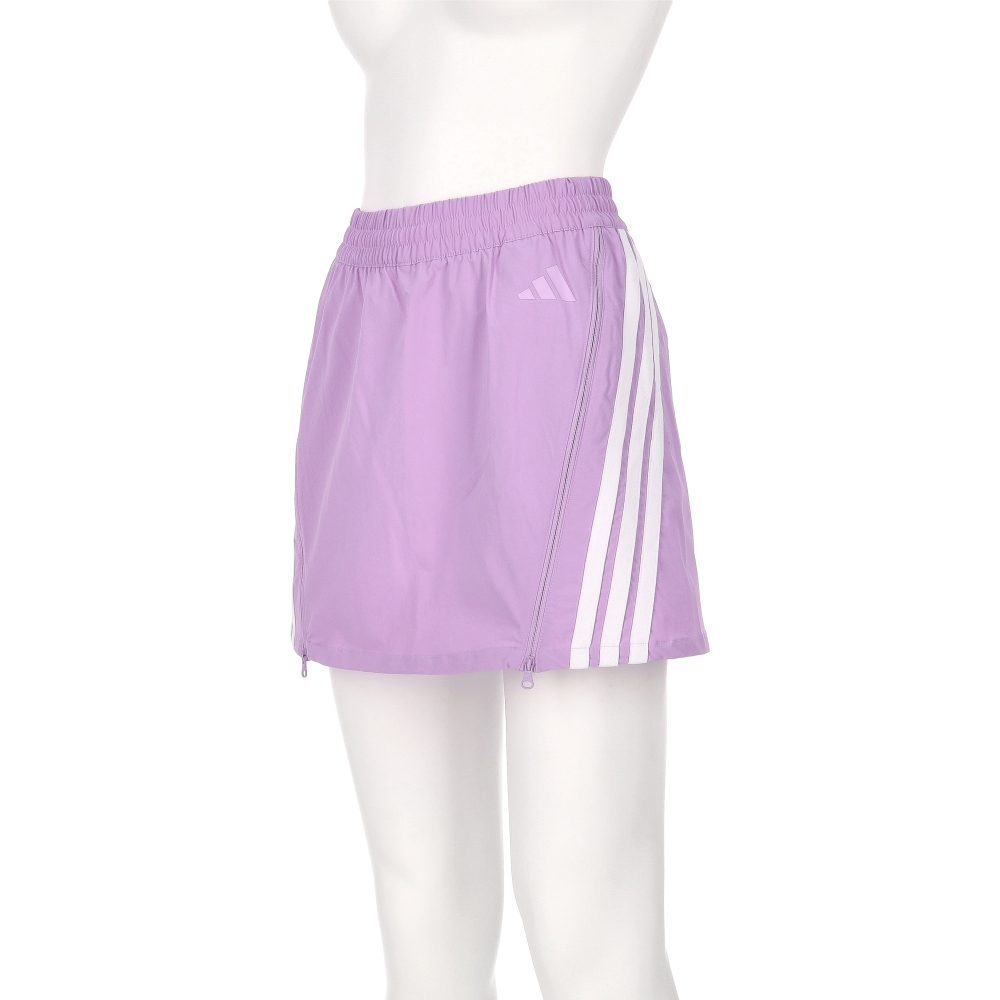 Adidas S Skort 女款 粉色 拉鍊 輕量 彈性腰頭 內裡短褲 運動 休閒 褲裙 KB7604