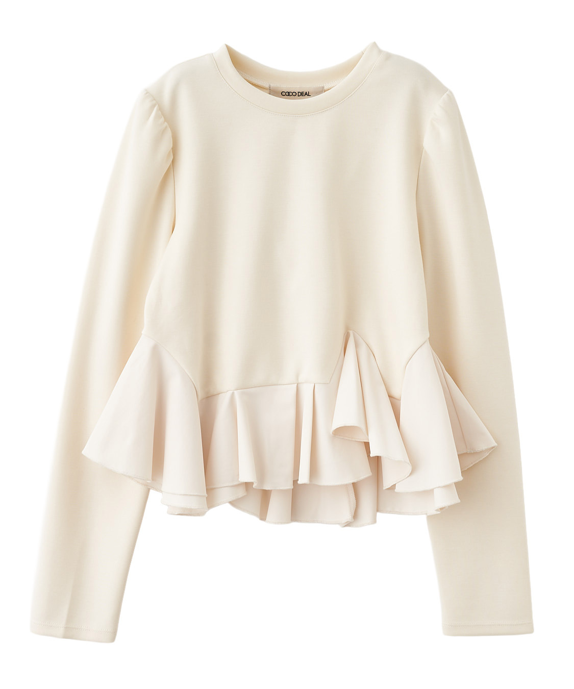 [預購] 折扣 COCO DEAL 不對稱荷葉下擺上衣