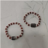 kkss250504920  南红琉璃米戒   尺寸：约16～17指围，珠子大小约5～7mm，克重约0.7～0.8g